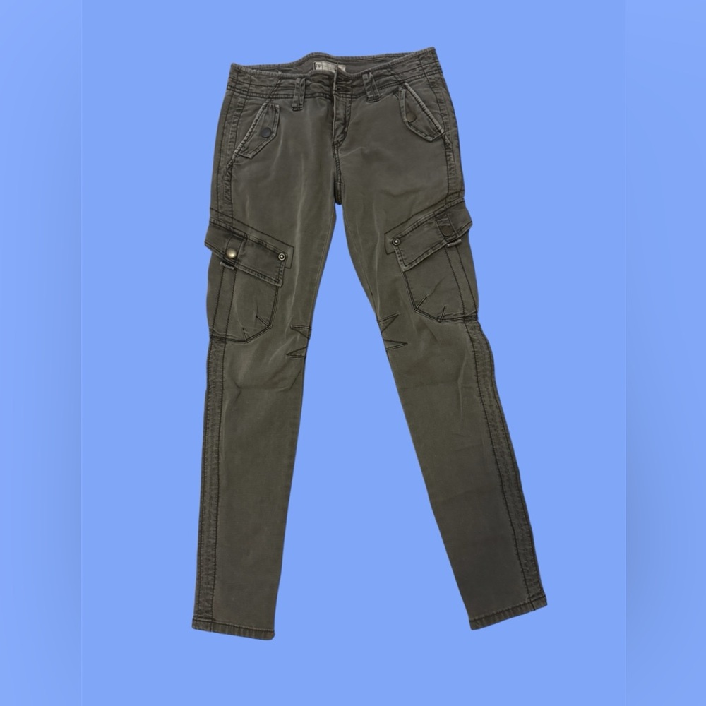 Stylish Free People Cargo Pants in Dark Gray